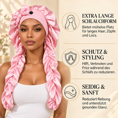 Satingewebe Schlafhaube mit Lockenband