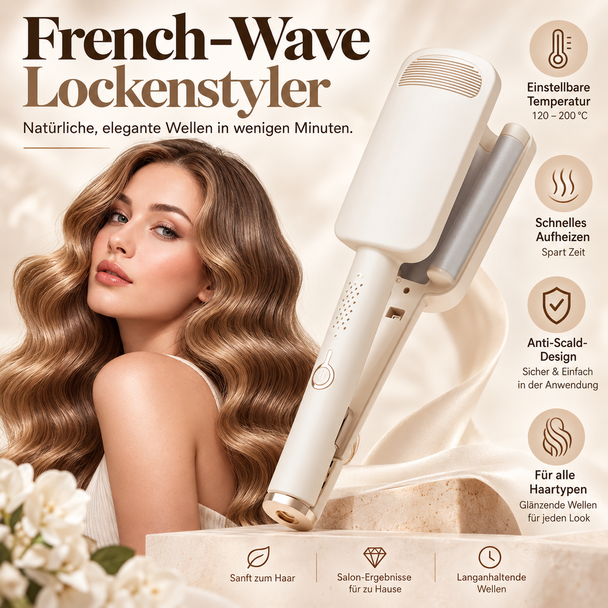 SERELINE French-Wave Lockenstyler | 32 mm